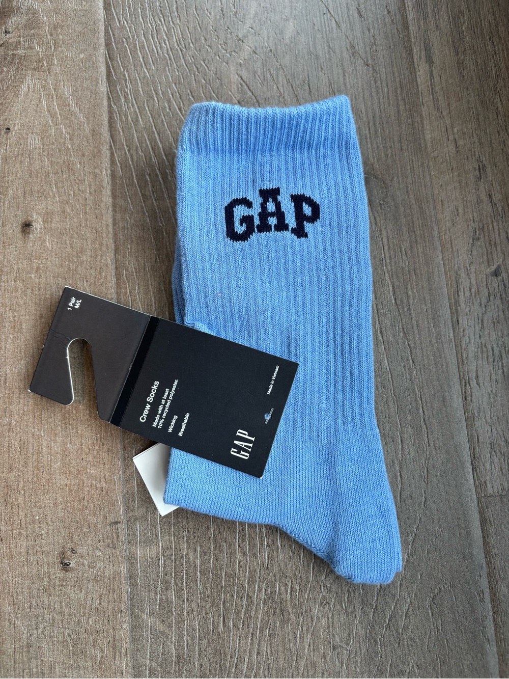 GAP unisex Sky Blue Crew Socks